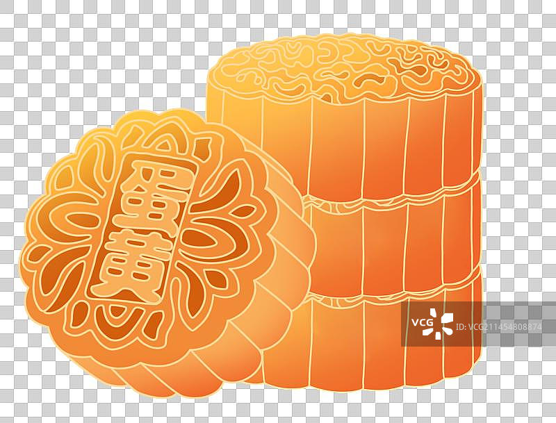 国潮风中秋节月饼插画元素图片素材