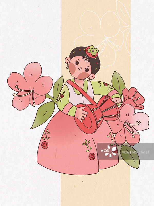 朝鲜女孩图片素材