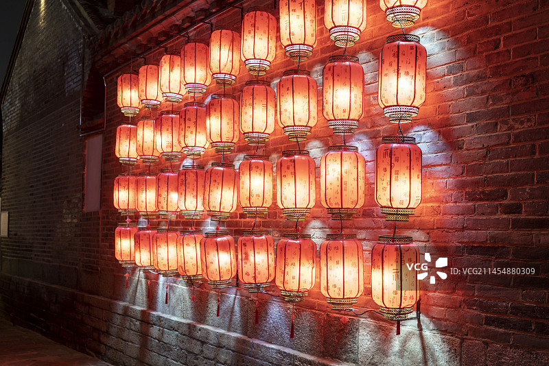 烟台所城里夜景图片素材