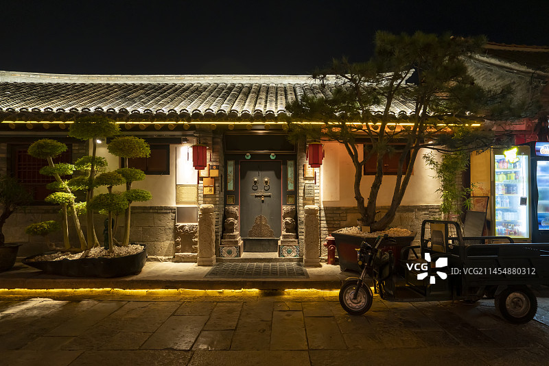 烟台所城里夜景图片素材