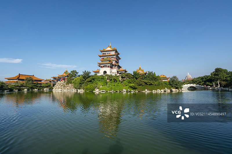 烟台蓬莱三仙山风景区图片素材