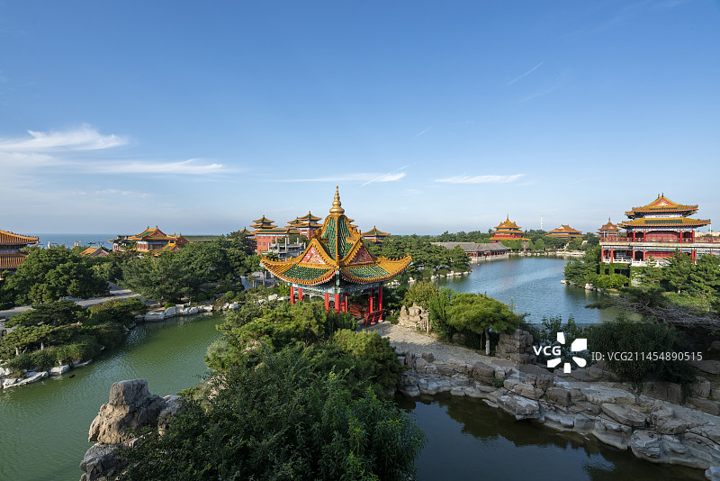 烟台蓬莱三仙山风景区图片素材