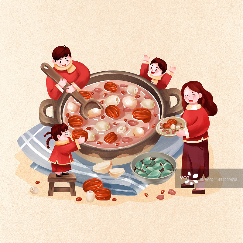 年俗腊月初八腊八节图片素材