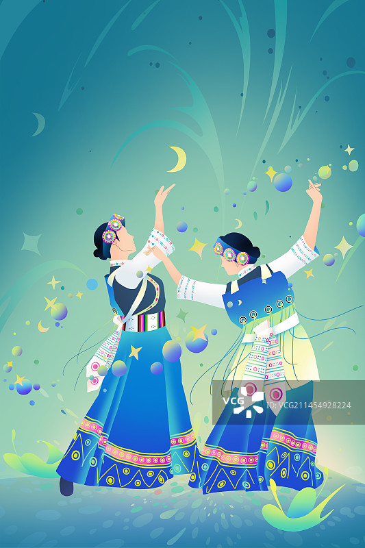 披星戴月纳西族图片素材