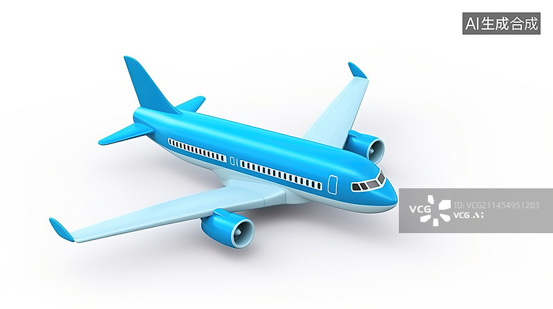 【AI数字艺术】3D飞机，白色奢华通用设计飞机。商务旅行概念。水平。3d渲染,图片素材