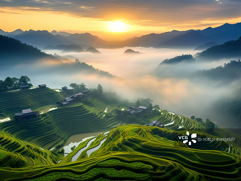 梯田图片素材