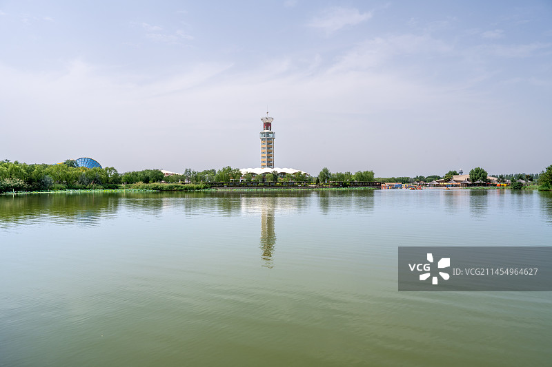 宁夏银川鸣翠湖国家湿地公园图片素材