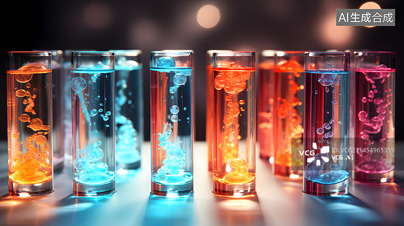 【AI数字艺术】科技实验试管图片素材