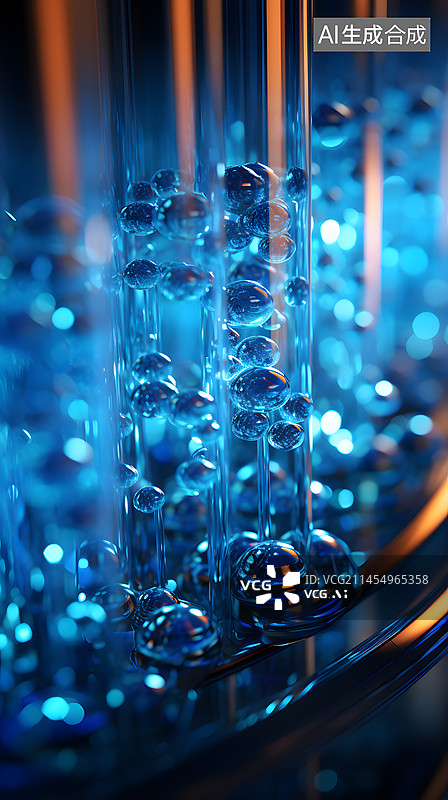 【AI数字艺术】科技实验试管图片素材