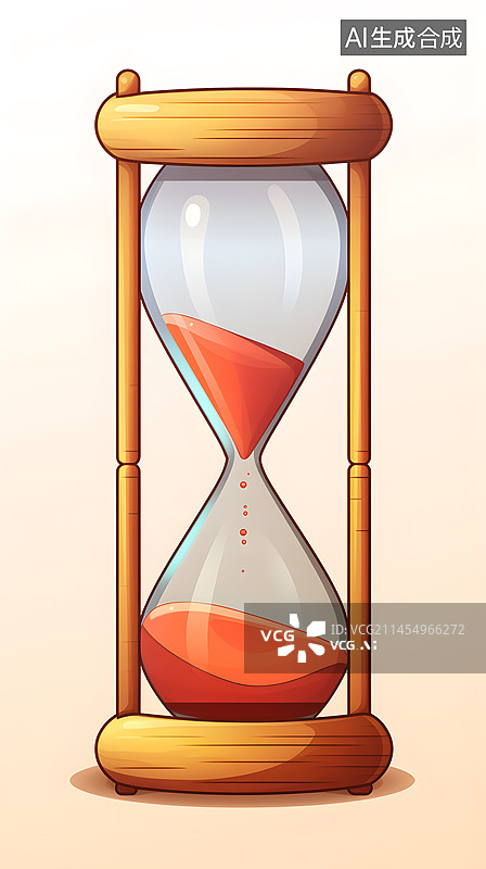 【AI数字艺术】时间沙漏插画图片素材
