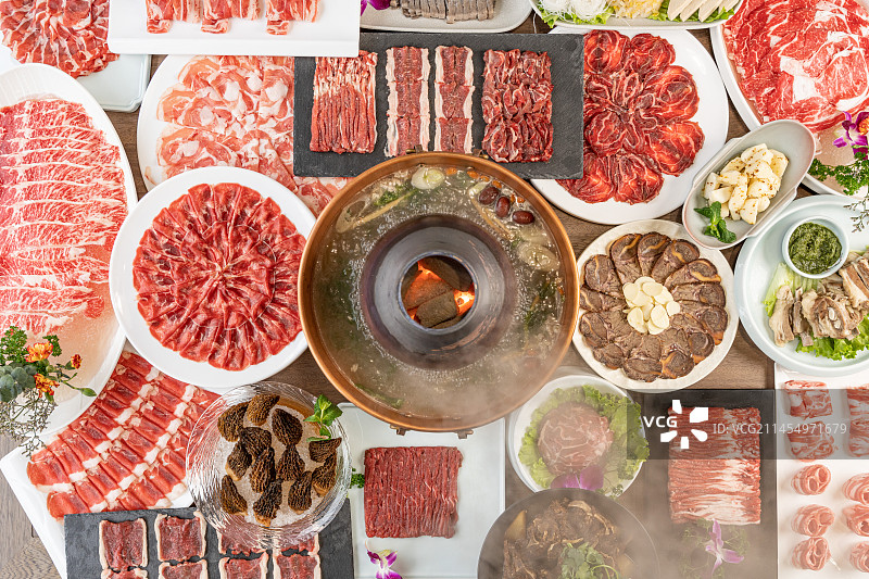 铜锅羊肉大集合全家福图片素材