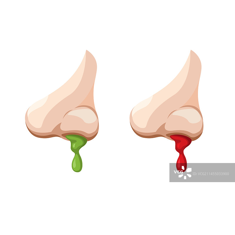 卡通流鼻涕流鼻血符号图片素材