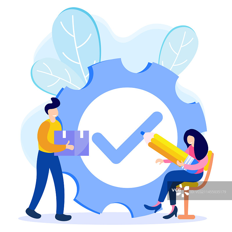 质检卡通人物图案图片素材