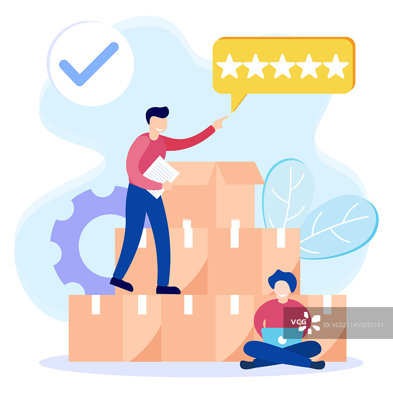 质检卡通人物图案图片素材