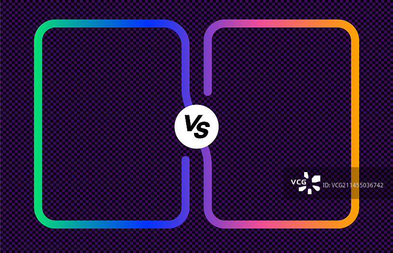 带有框架和VS标志的对战banner图片素材