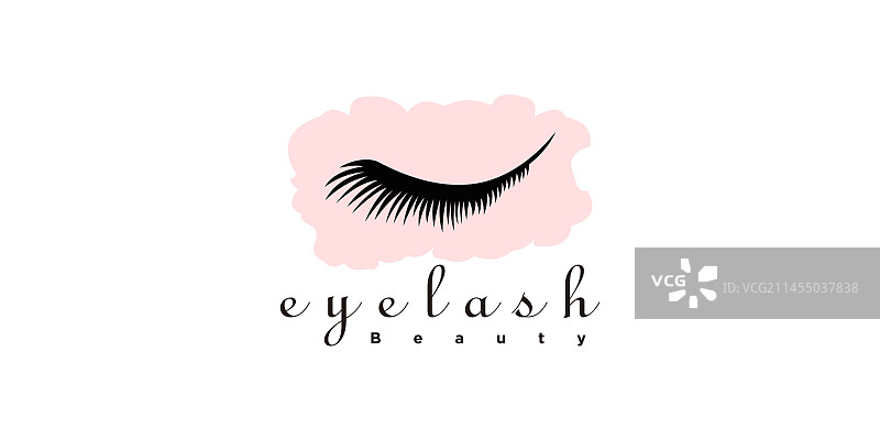 美容睫毛延长标志设计模板图片素材