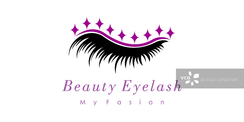 美容睫毛延长标志设计模板图片素材