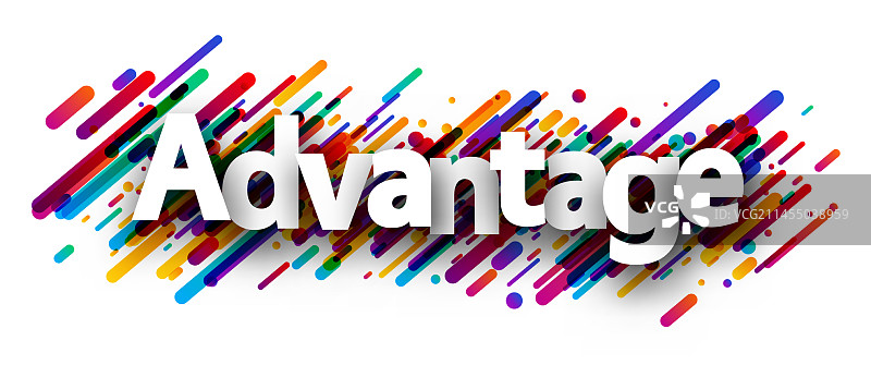 彩色笔触上的优势标志图片素材