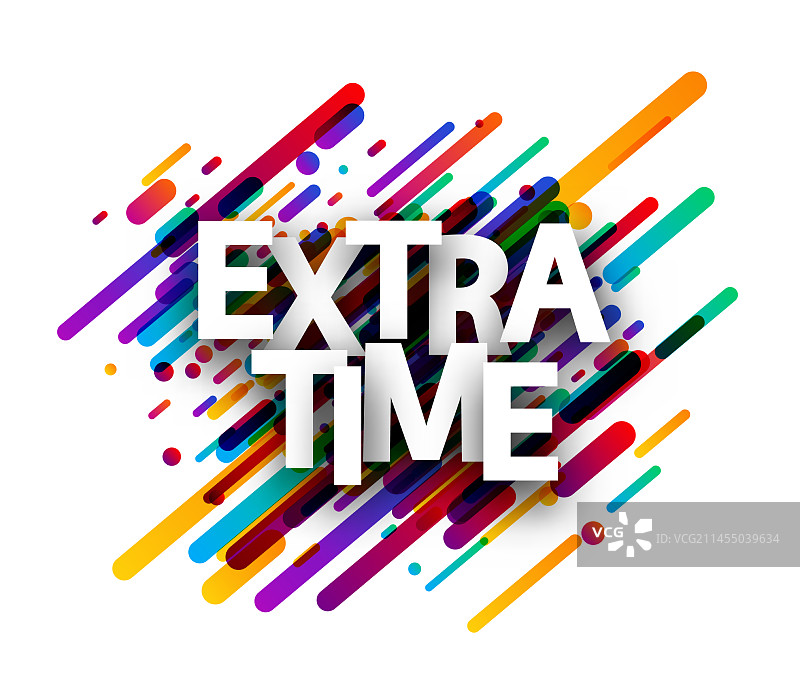 彩色笔触上的额外时间标志图片素材