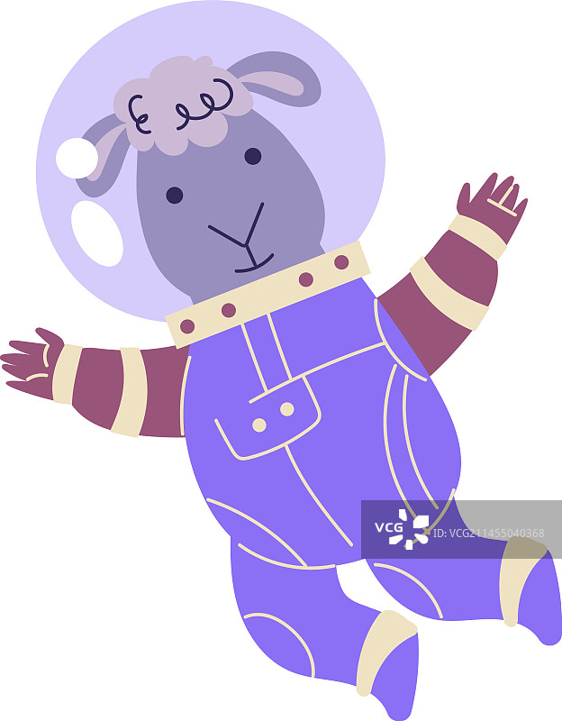 太空绵羊宇航员图片素材