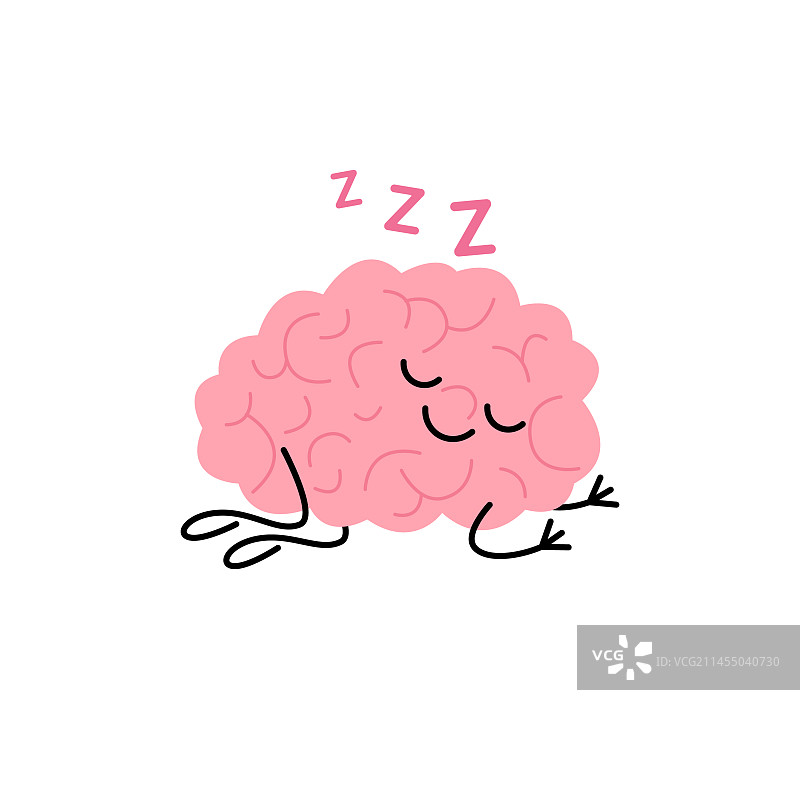 大脑睡眠小憩休息和夜间恢复图片素材