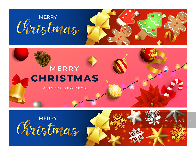 姜饼人圣诞节banner图片素材