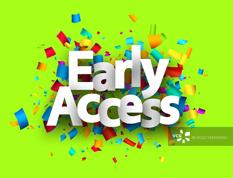 彩色镂空丝带抢先体验标志图片素材