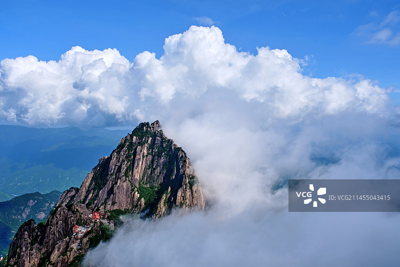 黄山天都峰云海图片素材