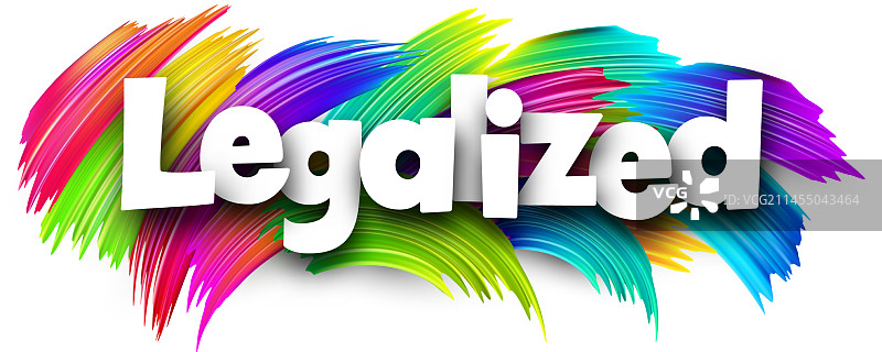 彩色光谱合法化纸质单词标志图片素材