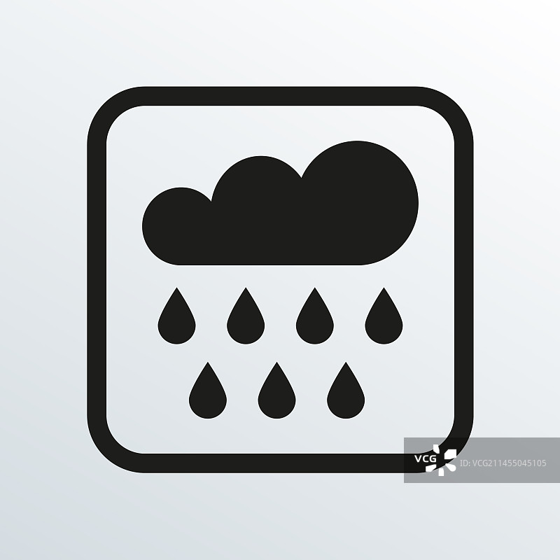 带雨滴的云雨图标图片素材