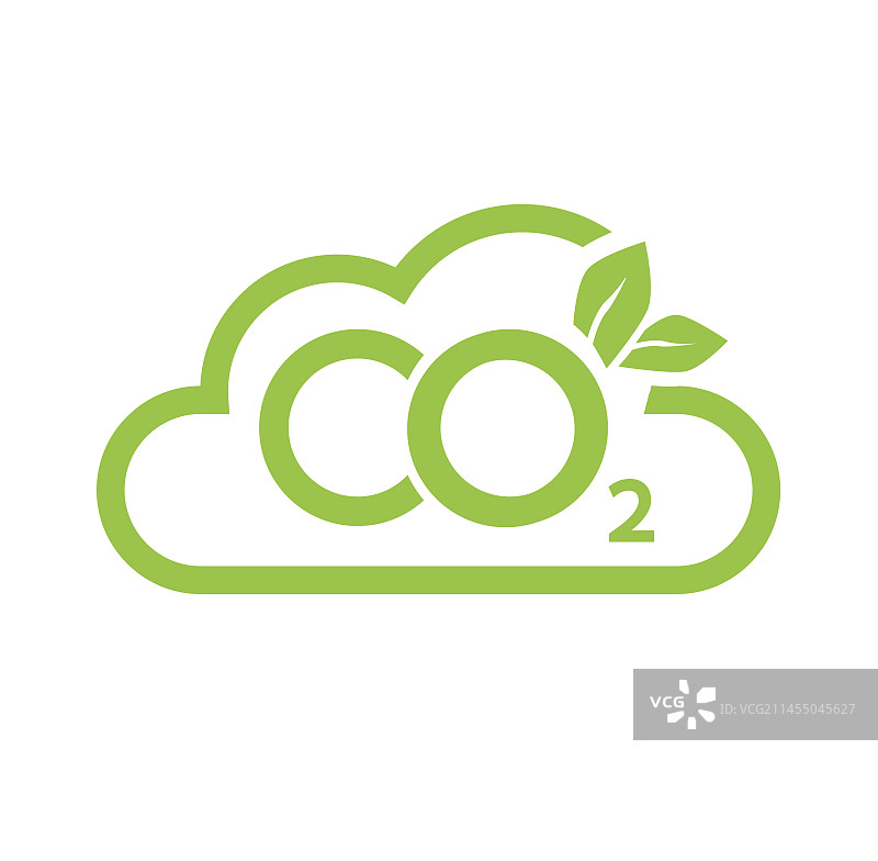二氧化碳中和图标碳气体减排图片素材