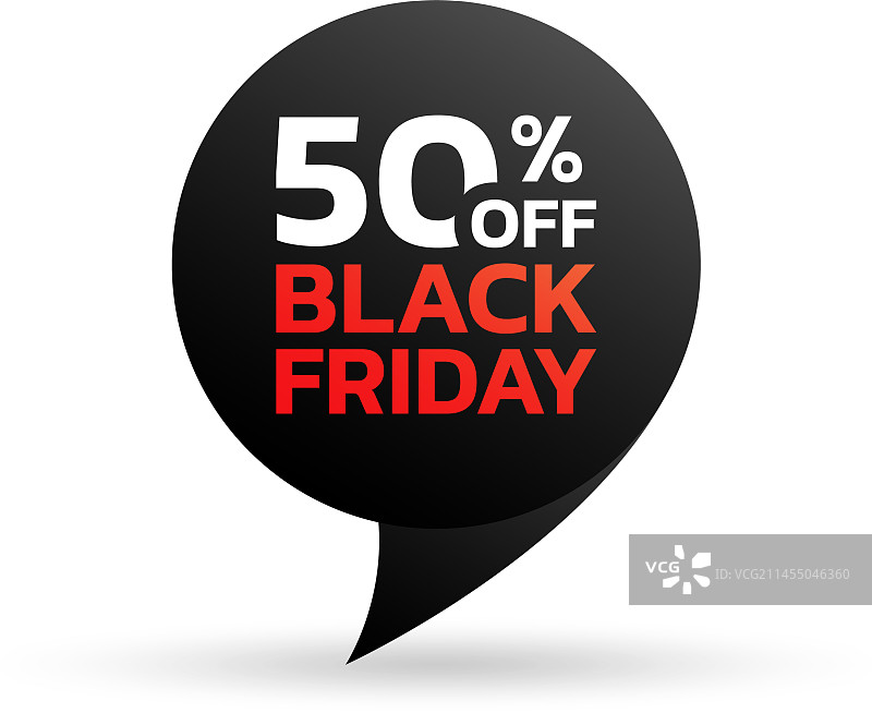 黑色星期五促销标签或贴纸50%折扣图片素材