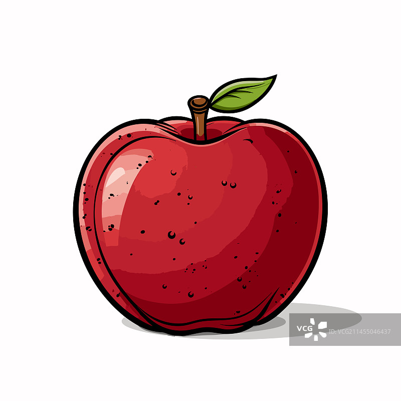 手绘卡通涂鸦风格苹果图片素材