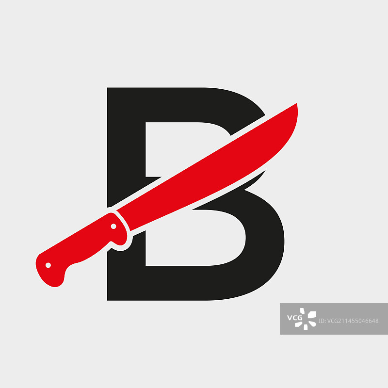 字母B刀具Logo设计模板图片素材