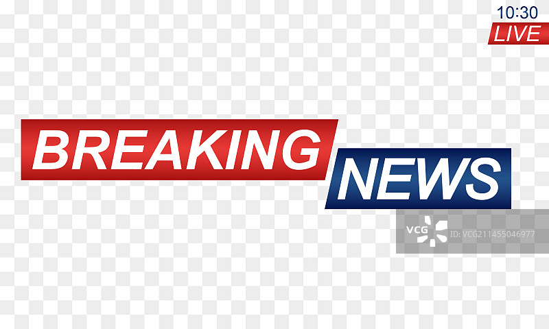 电视屏幕突发新闻图标或标志图片素材