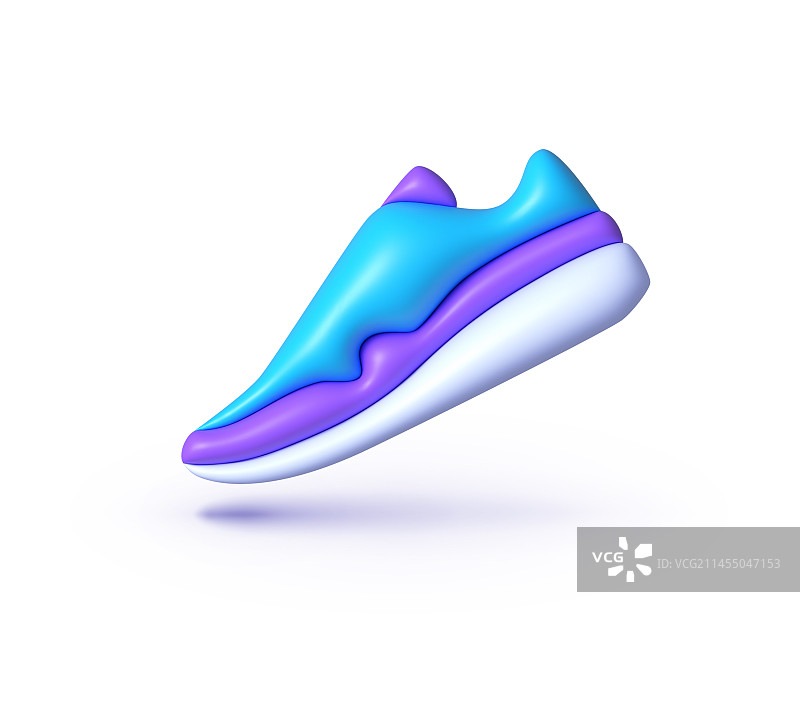 3D写实风格潮流抽象运动鞋图片素材