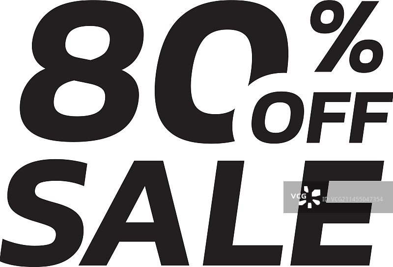 80%折扣促销标签图片素材