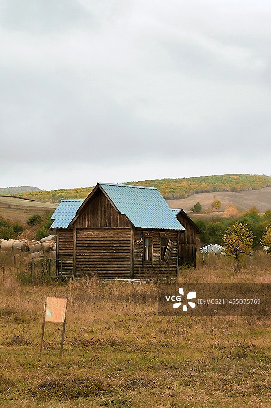 临江乡村小木屋图片素材