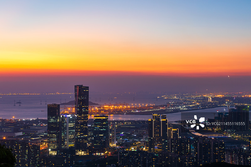 前海夜景图片素材