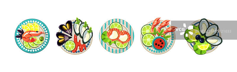 海鲜菜肴美食设计摆盘图片素材