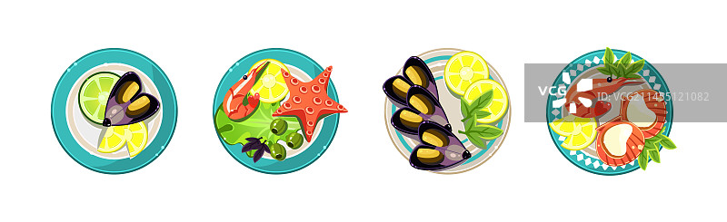 海鲜菜肴美食设计摆盘图片素材