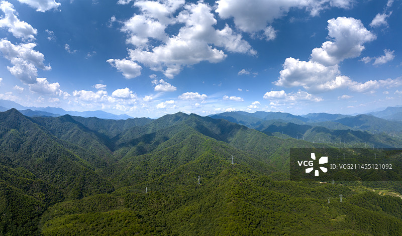 安徽省宣城是山区蓝天白云图片素材