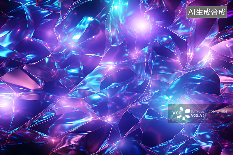 【AI数字艺术】全息镭射铝箔质感抽象背景图片素材