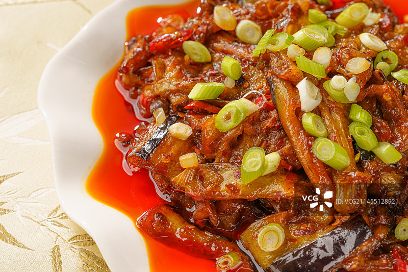 中国特色湘菜豆瓣茄子图片素材
