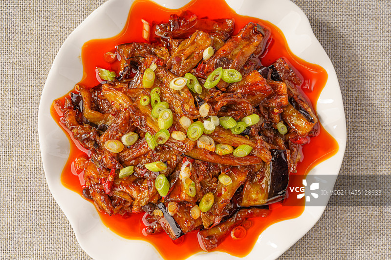 中国特色湘菜豆瓣茄子图片素材