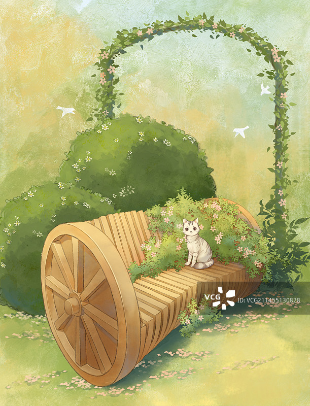 花园一角图片素材