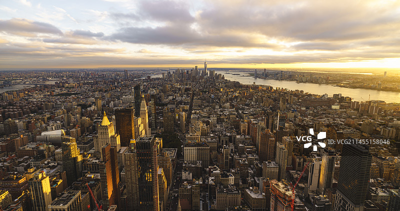 美国纽约曼哈顿夜景图片素材