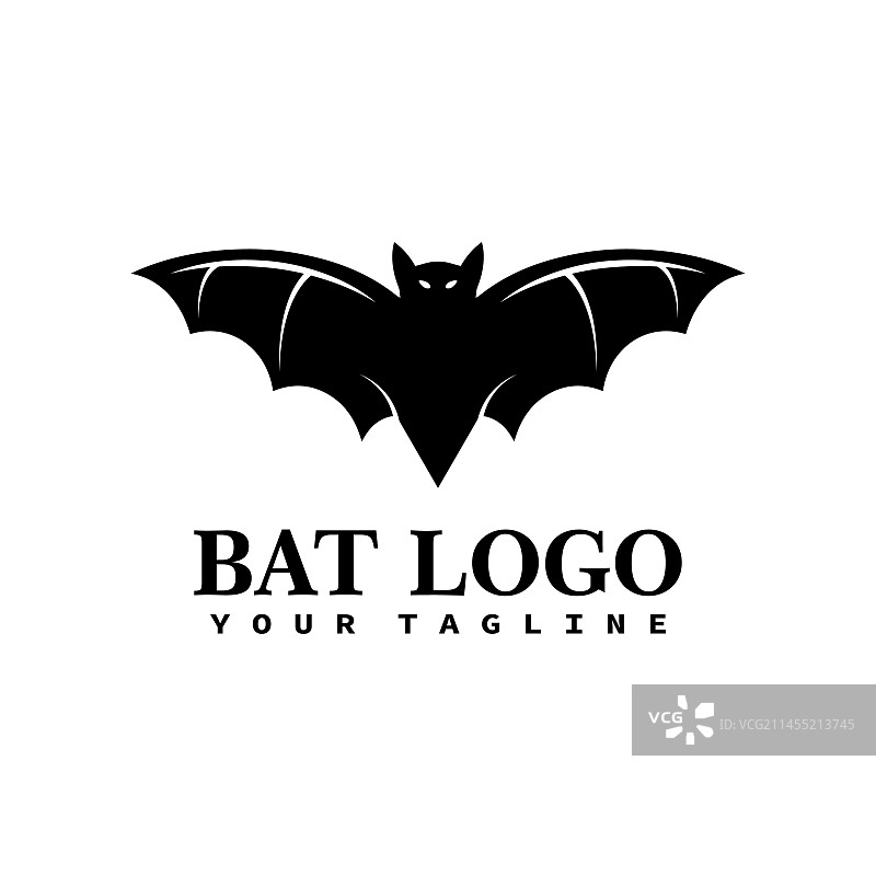 黑色万圣节蝙蝠翅膀动物标志图片素材