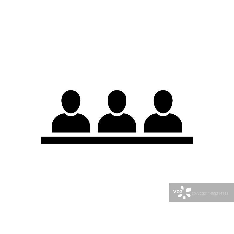 白色背景上的陪审团图标概念图片素材