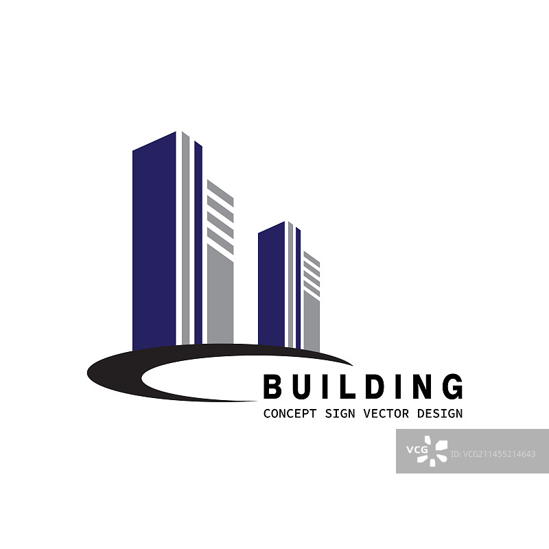 现代城市建筑地标LOGO图标模板图片素材